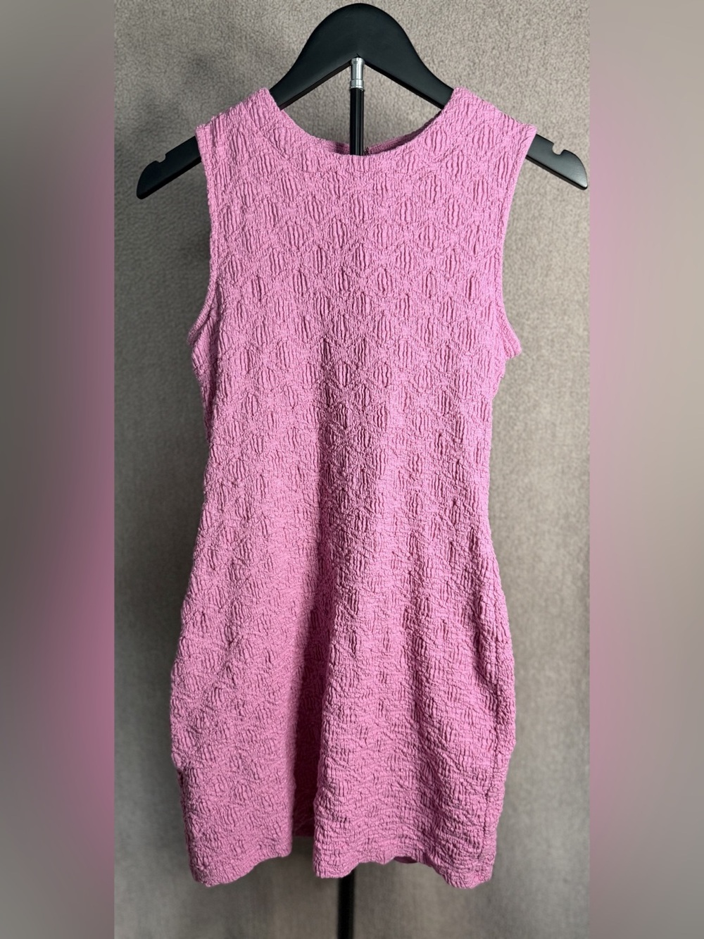 Porridge Pink Textured Sleeveless Shift Mini Dress Size XS